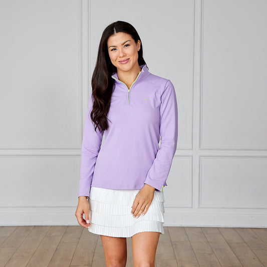 Women's 1/4 Zip Pullover Lavender Catch + Club