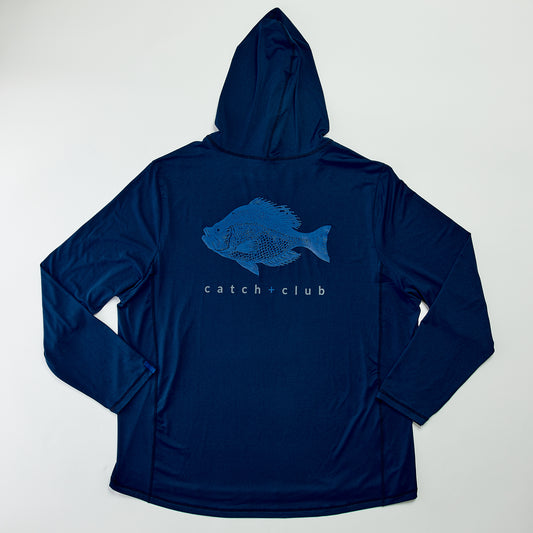 Performance Hoodie Navy Catch + Club