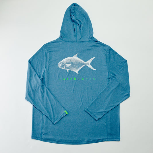 Performance Hoodie Indigo Catch + Club