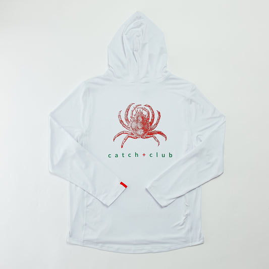 Performance Hoodie White Catch + Club