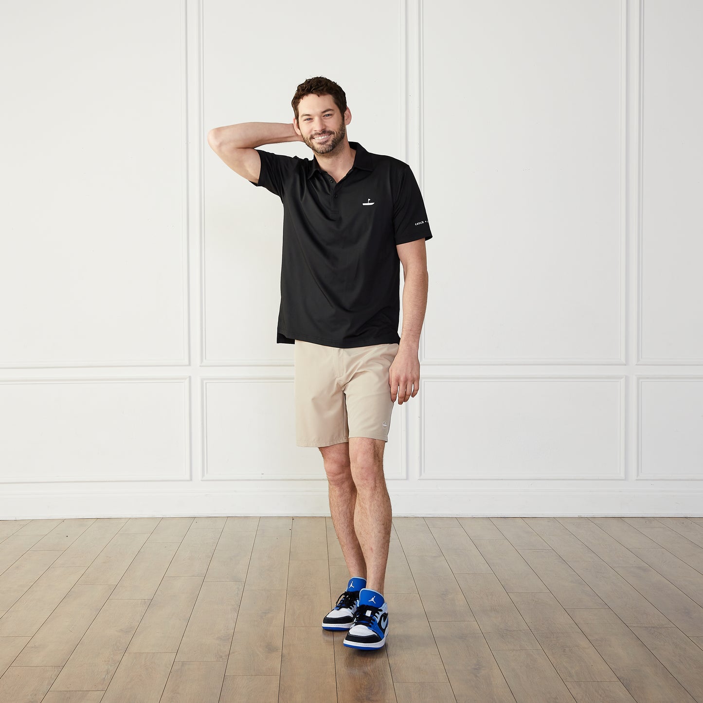 Performance Golf Polo Black Catch + Club