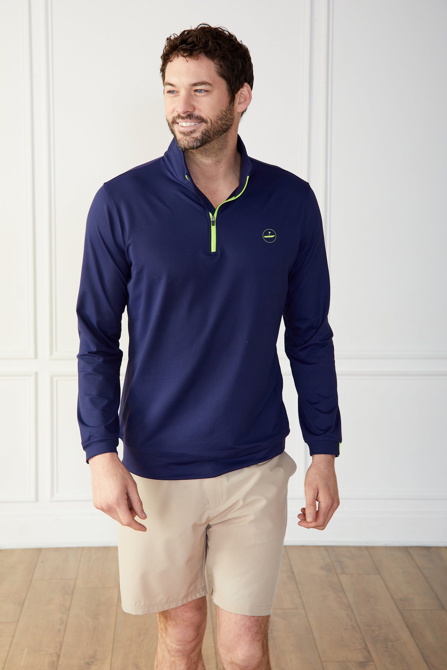 1/4 Zip Pullover Navy Catch + Club