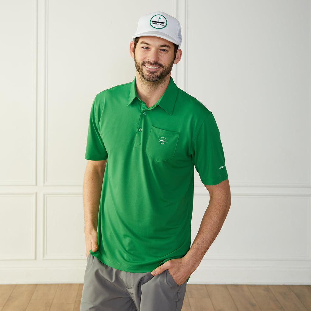 Pique Polo Shirt Green Catch + Club