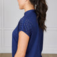 Cut Out Tee - Navy Blue