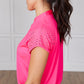 Cut Out Tee - Hot Pink