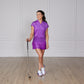 Cut Out Tee - Iris Purple