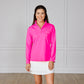 Women's 1/4 Zip Pullover - Neon Pink
