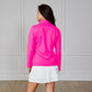 Women's 1/4 Zip Pullover - Neon Pink