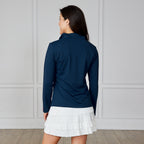 Women's 1/4 Zip Pullover Navy Blue Catch + Club
