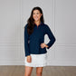 Women's 1/4 Zip Pullover Navy Blue Catch + Club