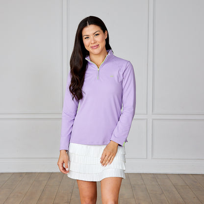 Women's 1/4 Zip Pullover Lavender Catch + Club
