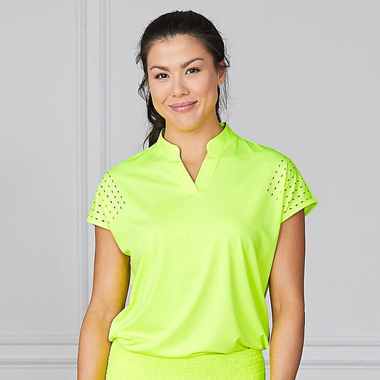 Cut Out Tee Neon Yellow