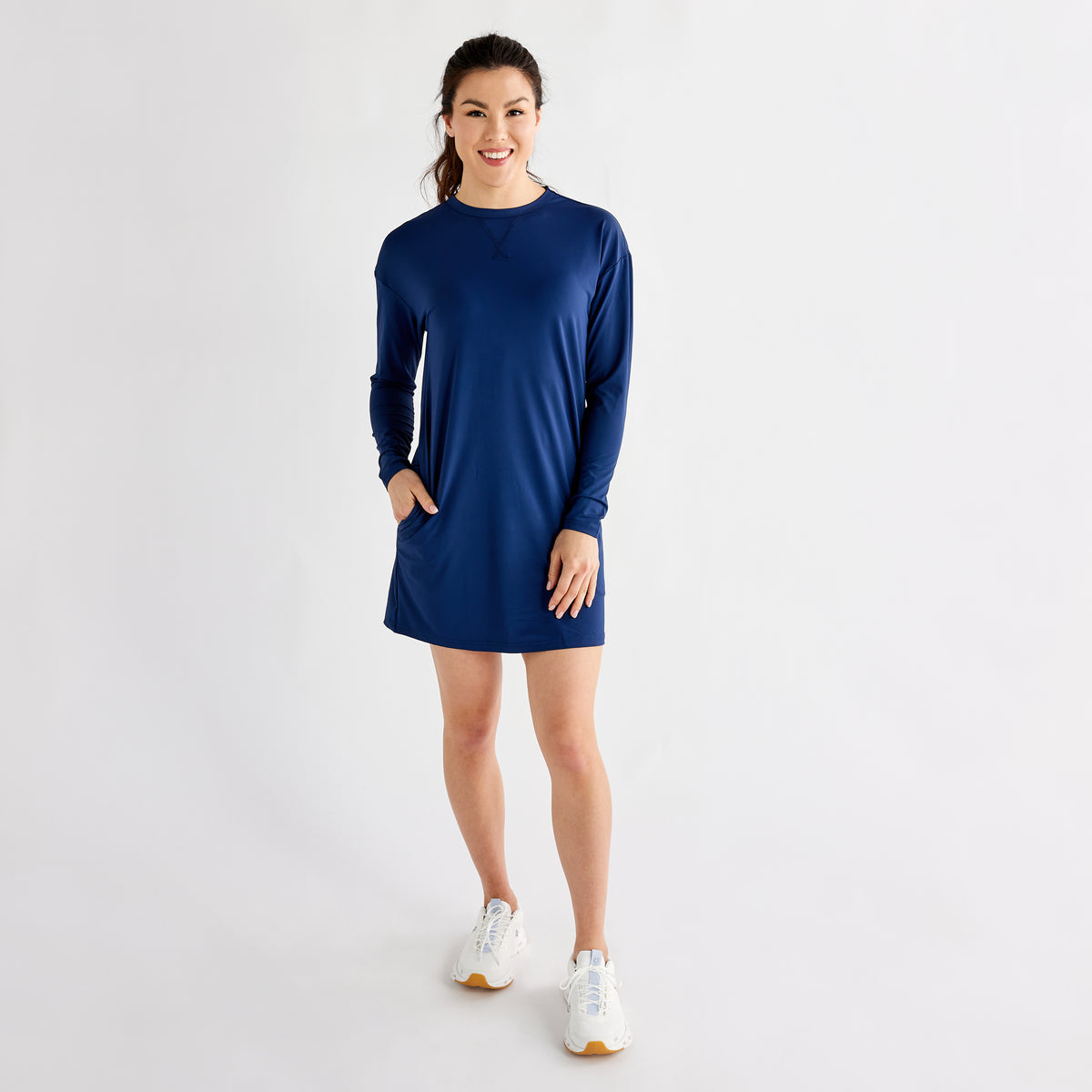 knee length dresses for ladies Performance Sport Dress Kelly Green