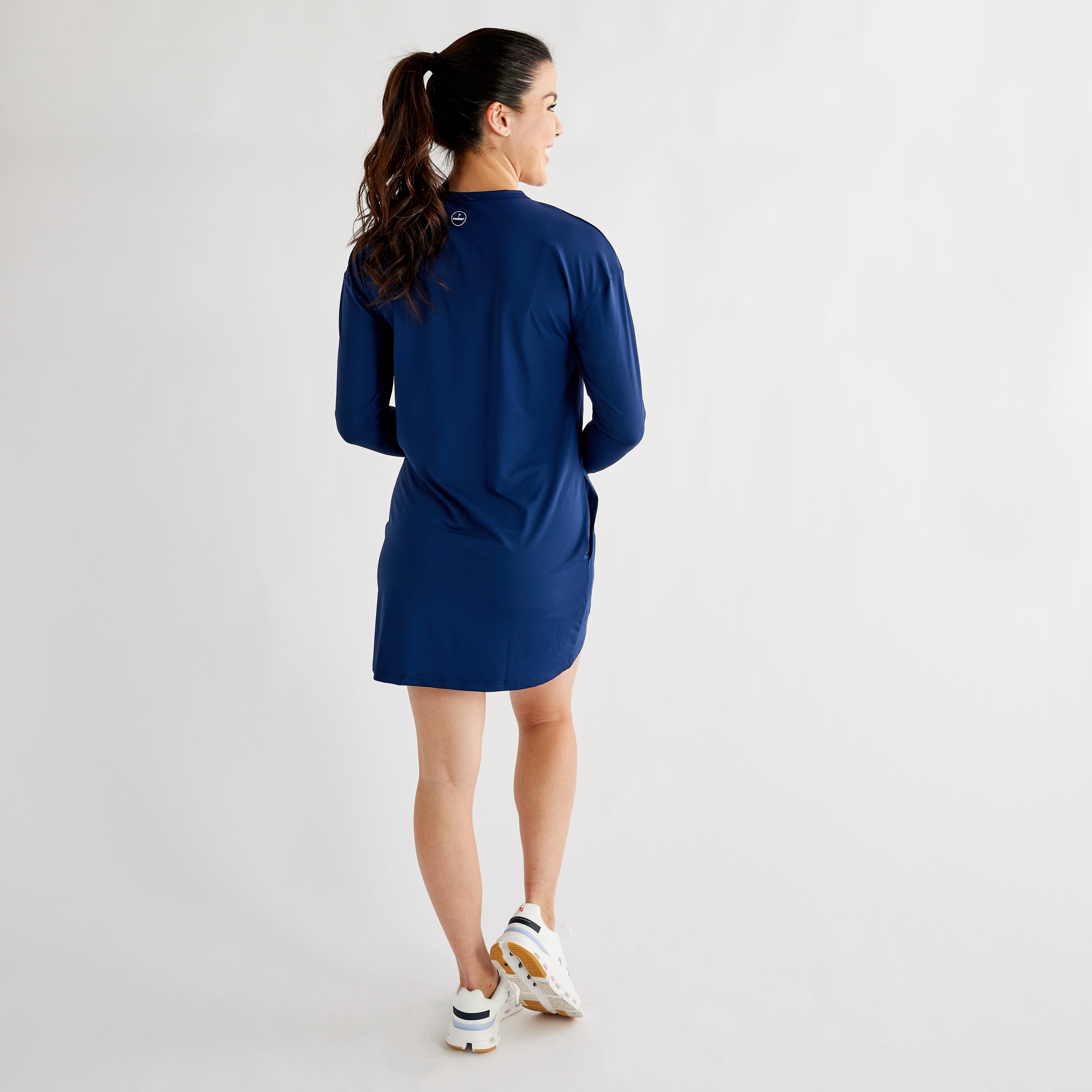 navy blue athletic dress Natural and performance Navy Timeless Pleated Dress Parent