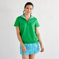 Club Short Sleeve 1/4 Zip Green Catch + Club