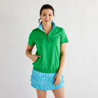 Club Short Sleeve 1/4 Zip Green Catch + Club