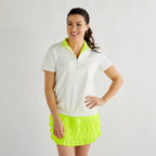 Club Short Sleeve 1/4 Zip White Catch + Club