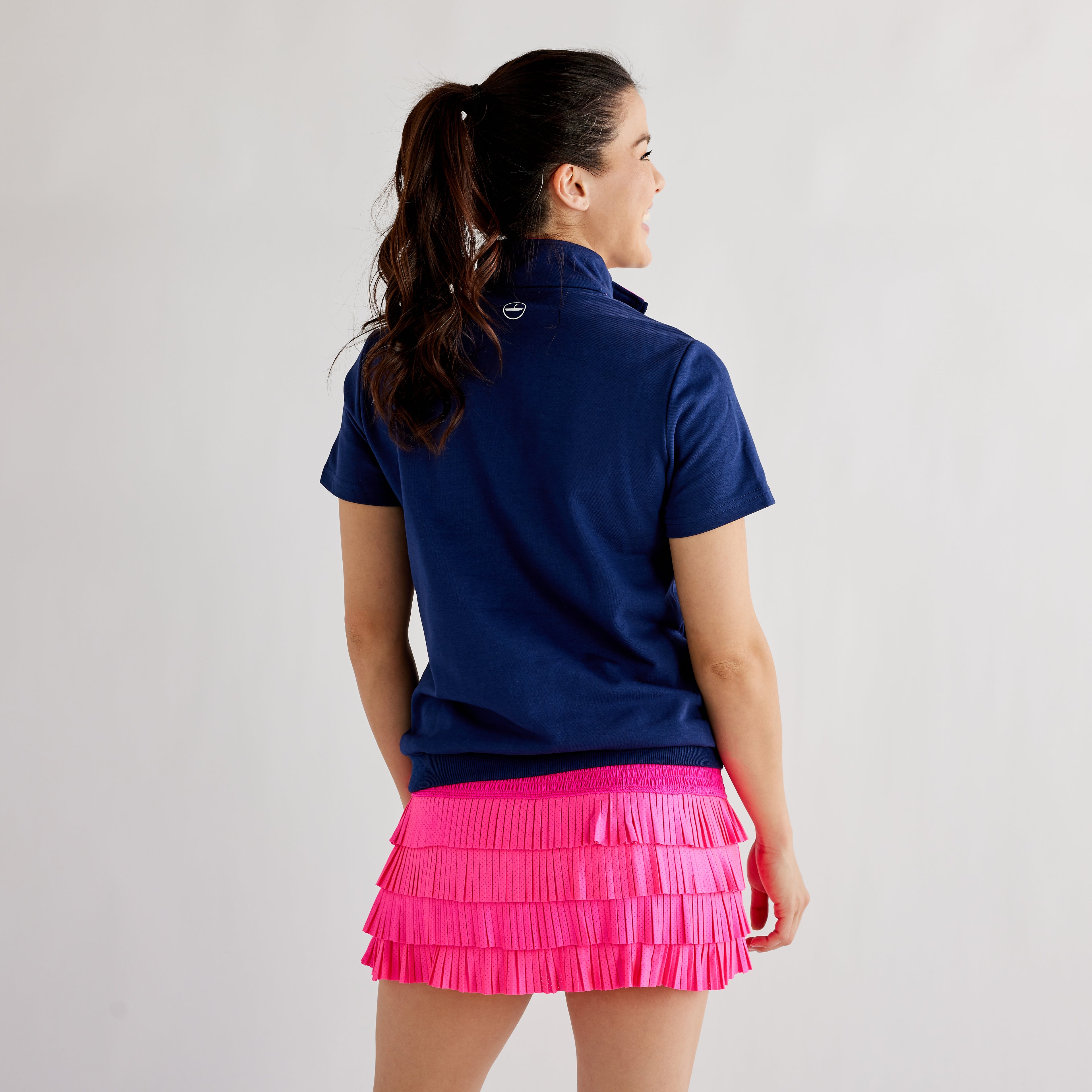 Club Short Sleeve 1/4 Zip Navy Catch + Club