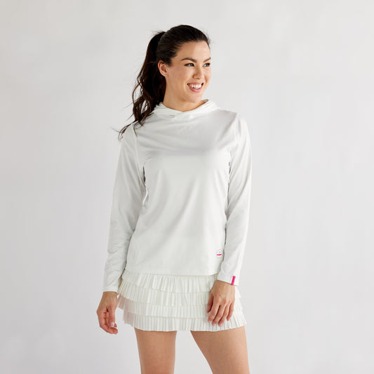 Performance Hoodie White Catch + Club