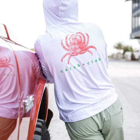 Performance Hoodie White Catch + Club