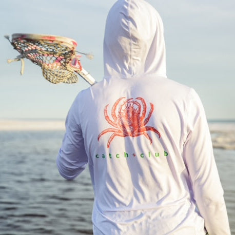 Performance Hoodie White Catch + Club