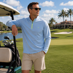 1/4 Zip Pullover Light Grey Catch + Club