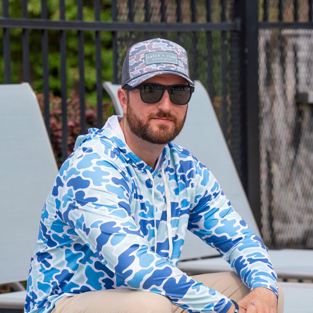 Performance Hoodie Sea Camo Catch + Club