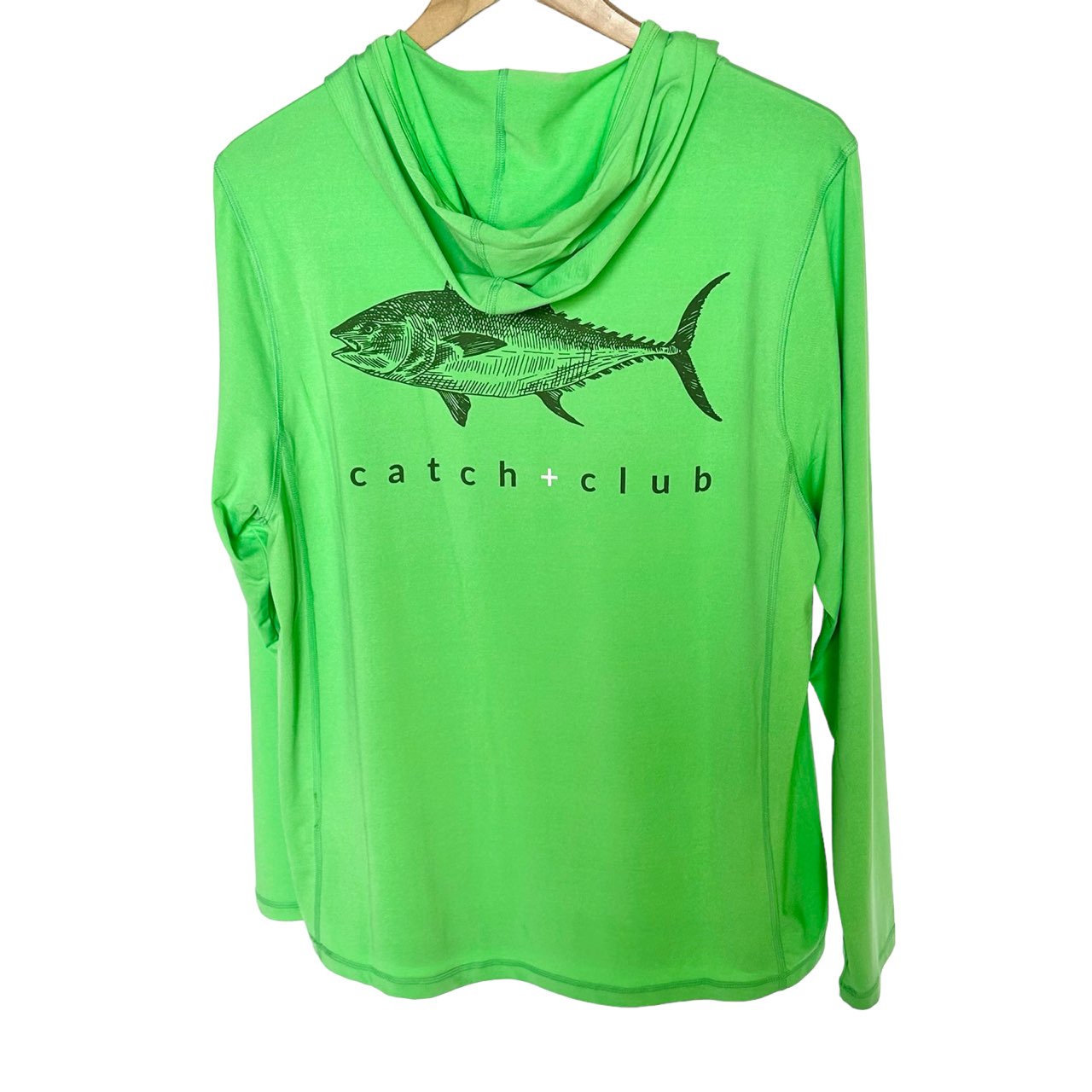 Performance Hoodie Lime Catch + Club