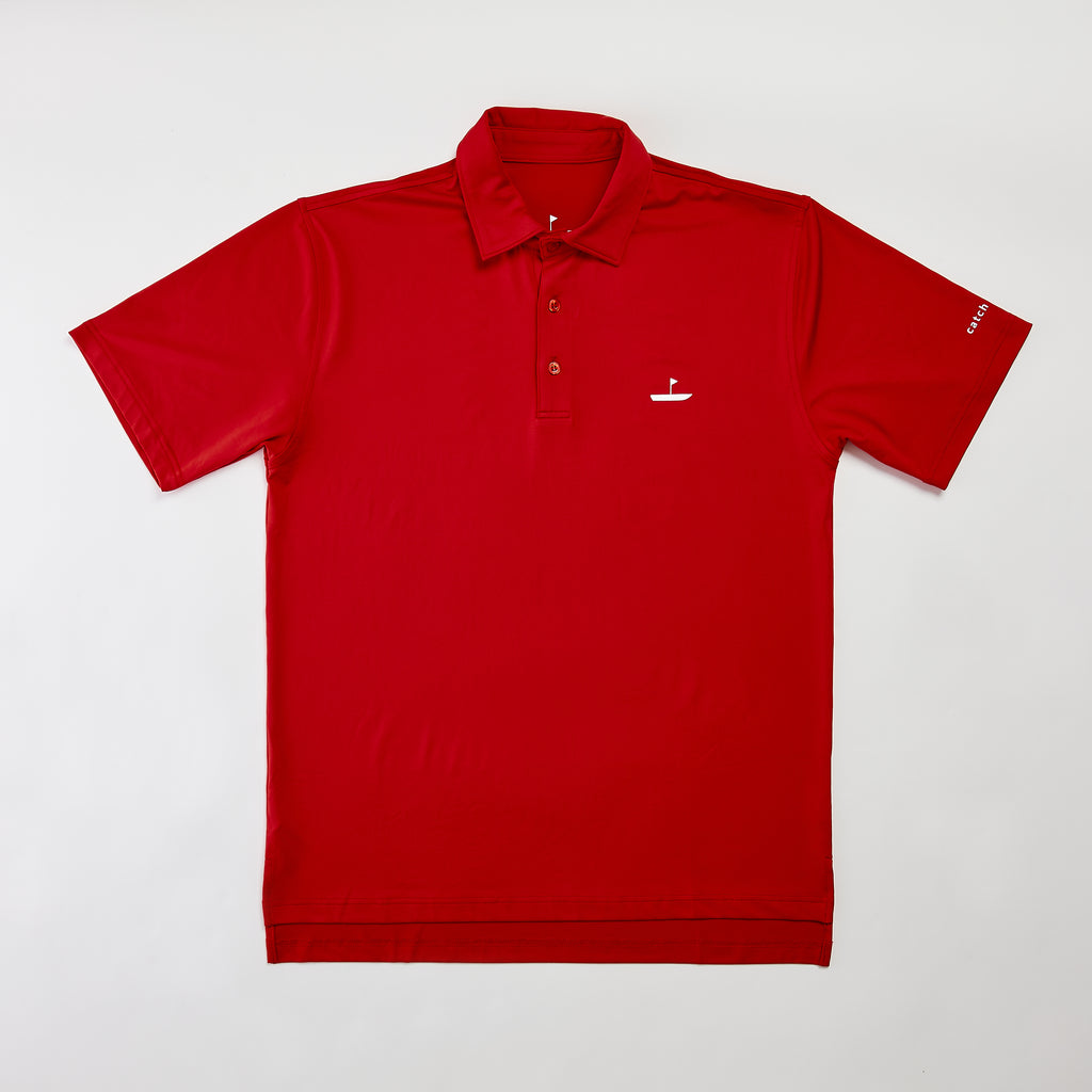 Performance Golf Polo Red Catch + Club
