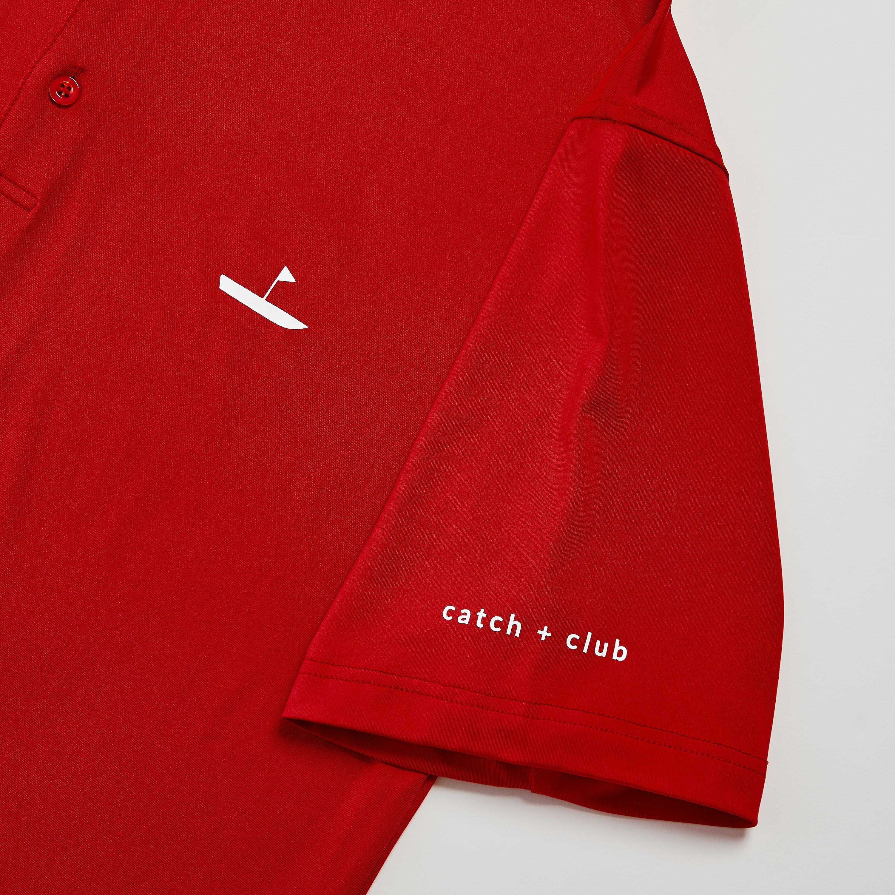 Performance Golf Polo Red Catch + Club