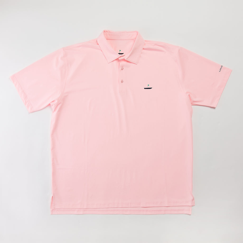 Performance Golf Polo Pink Catch + Club
