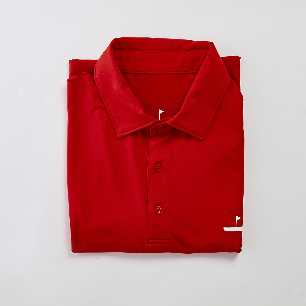 Performance Golf Polo Red Catch + Club