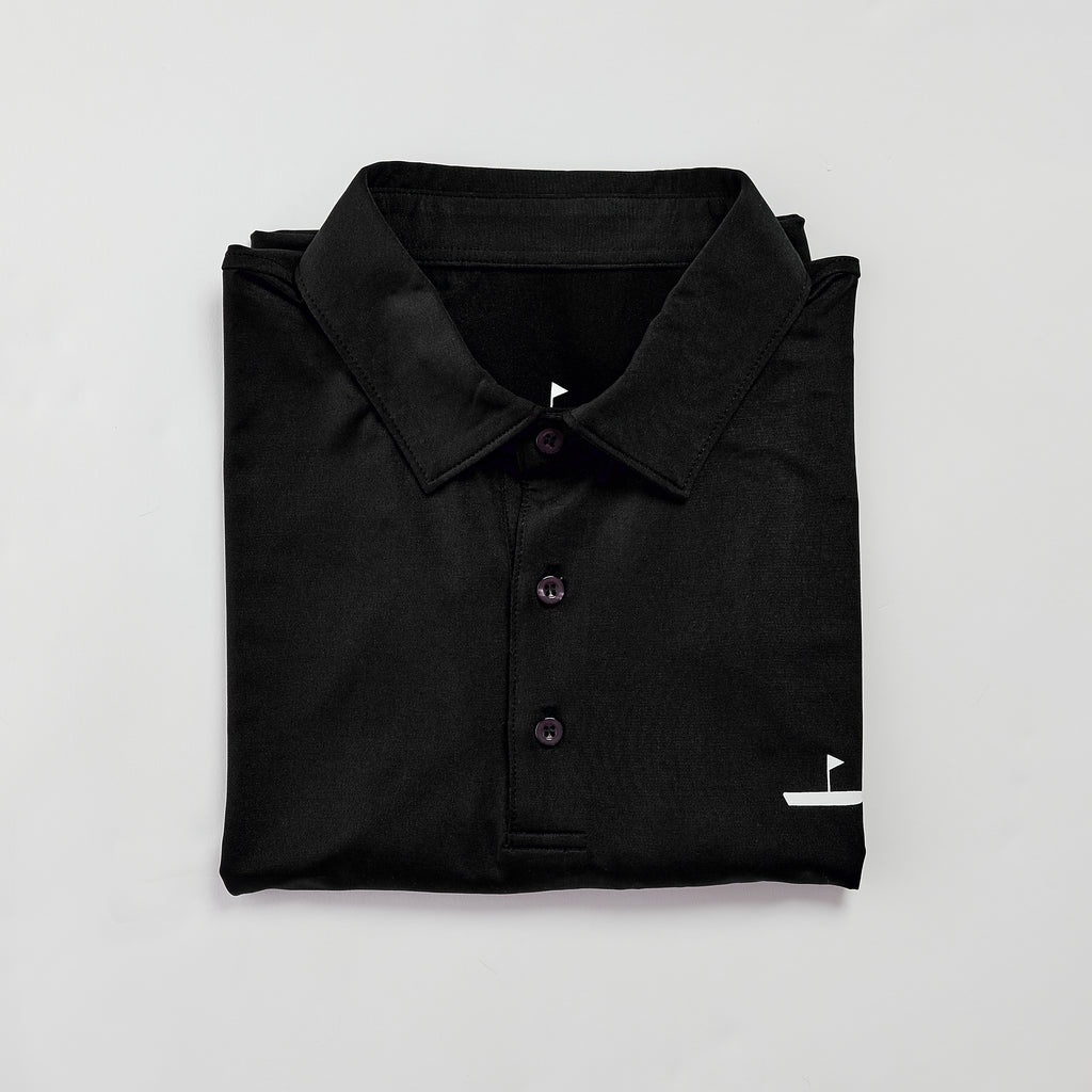 Performance Golf Polo Black Catch + Club