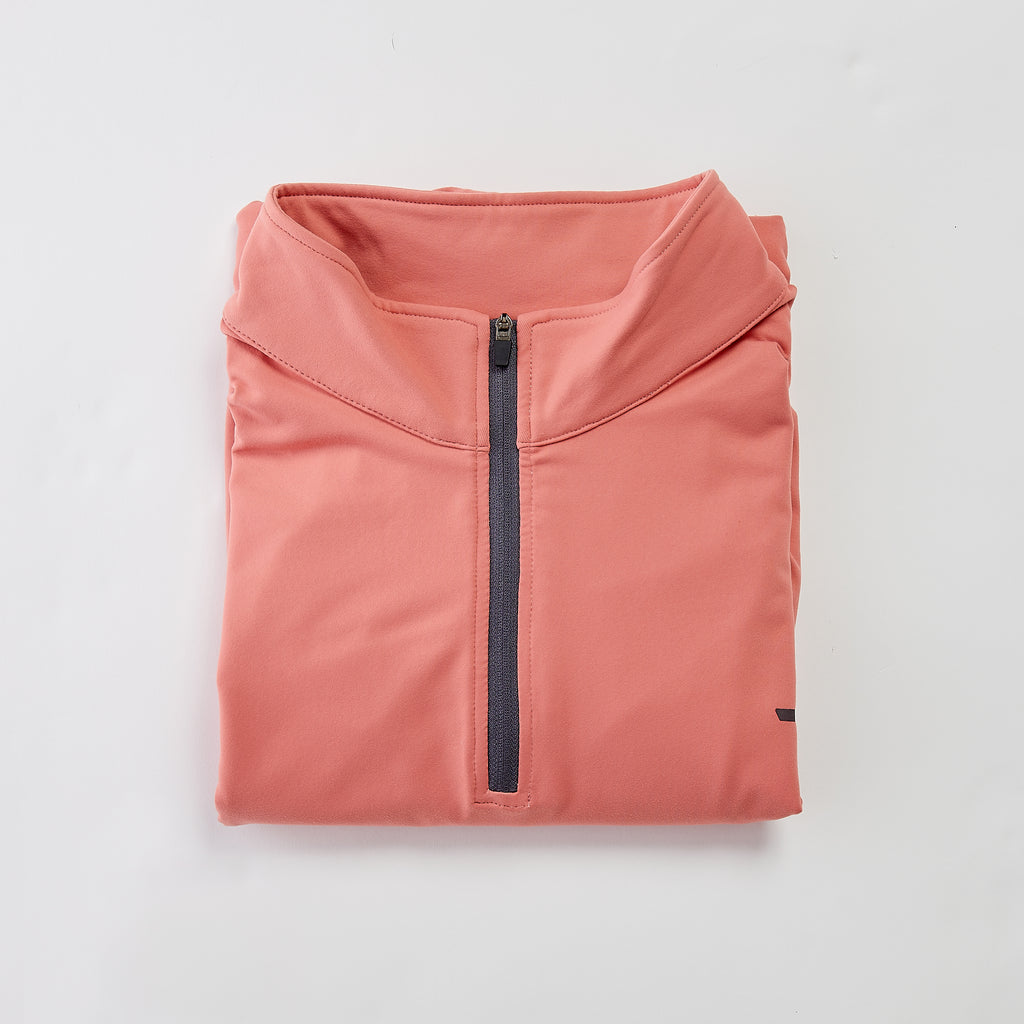 1/4 Zip Pullover Light Rust Catch + Club