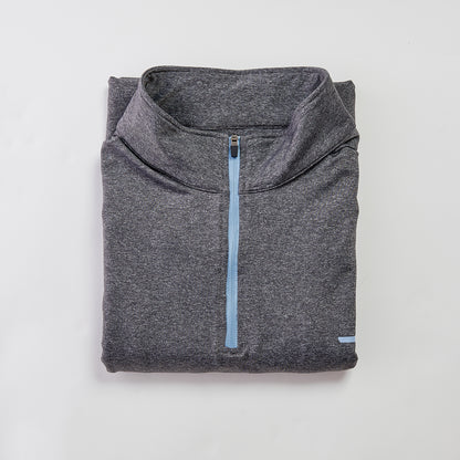1/4 Zip Pullover Charcoal Catch + Club