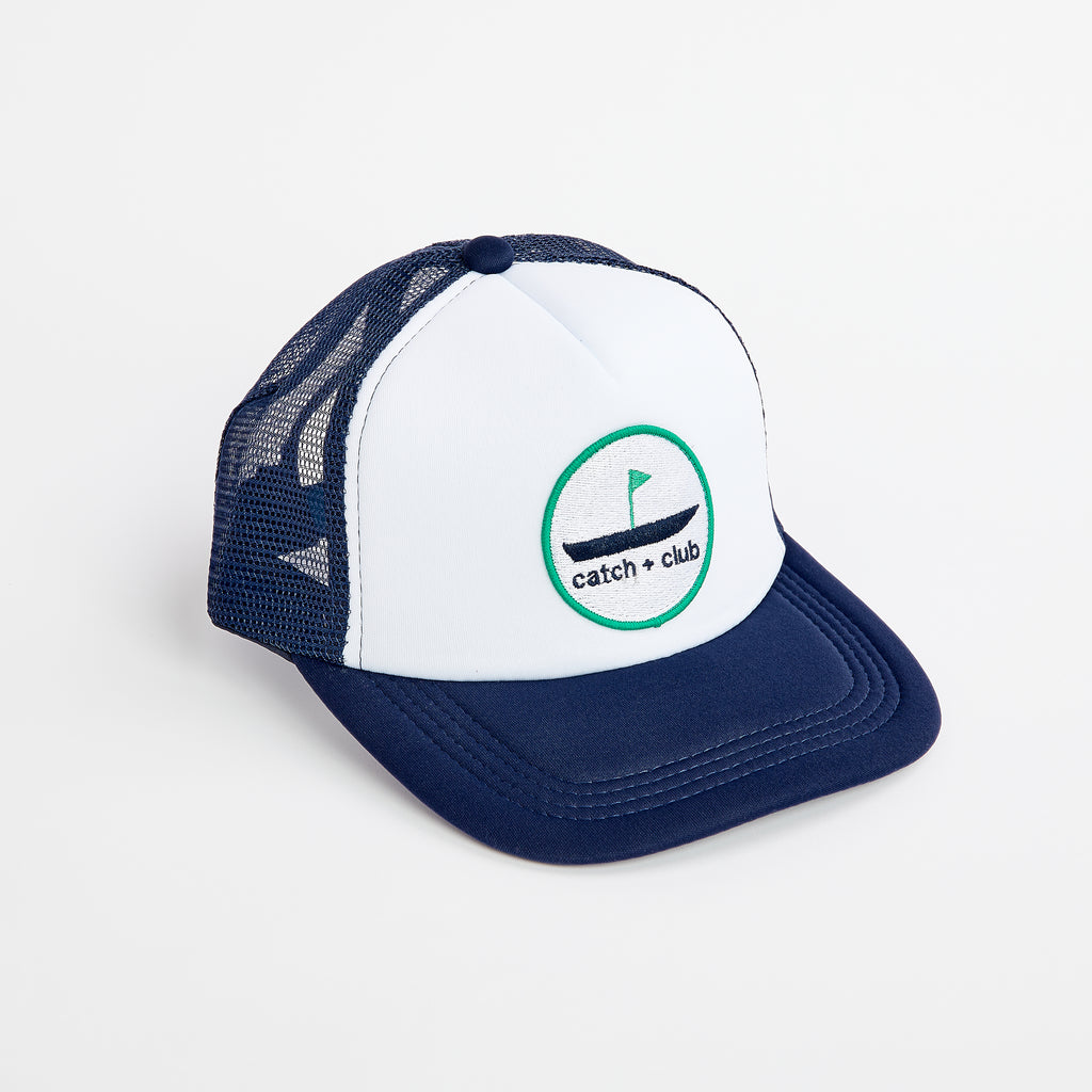 Trucker Hat Navy + White Catch + Club