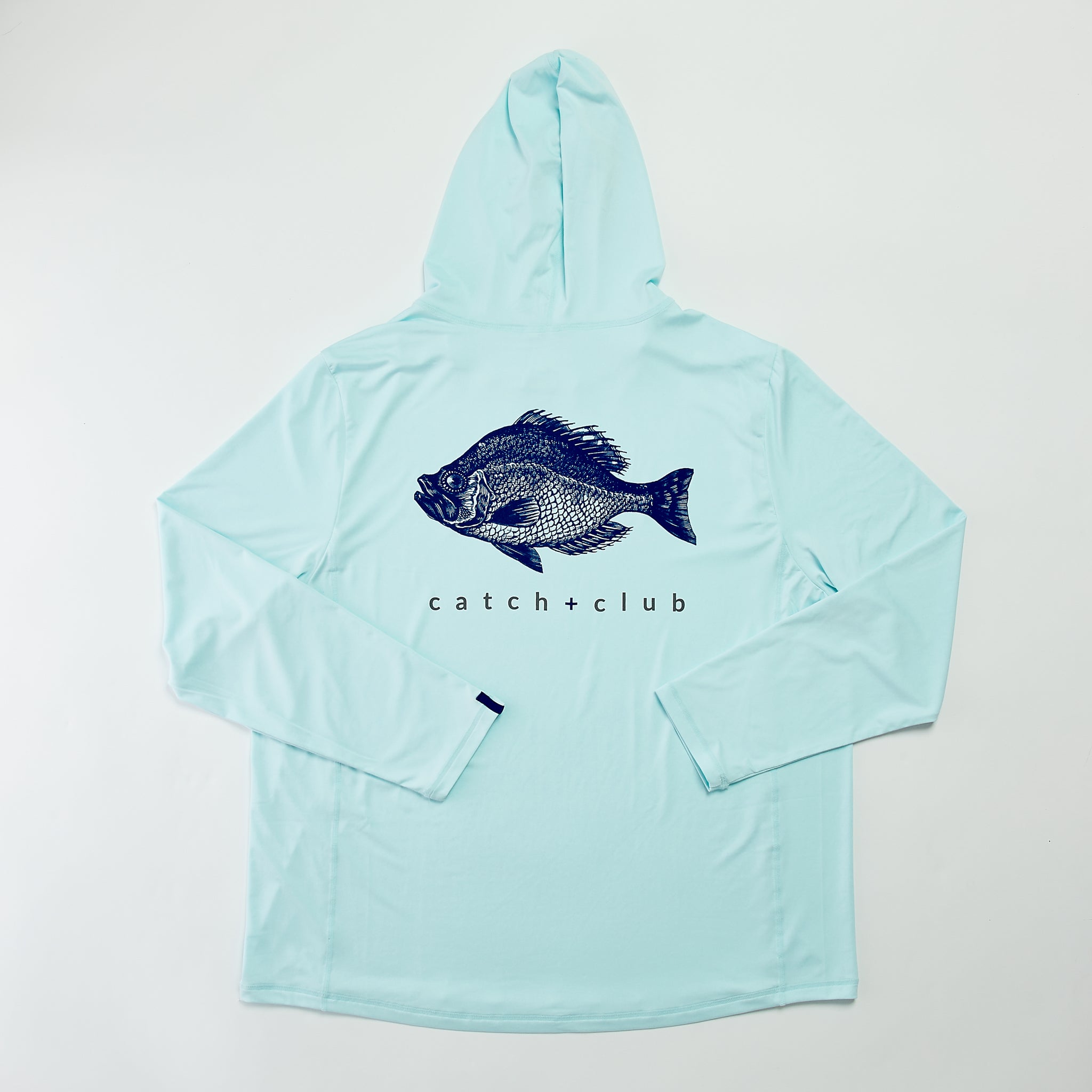 Performance Hoodie Aqua Catch + Club
