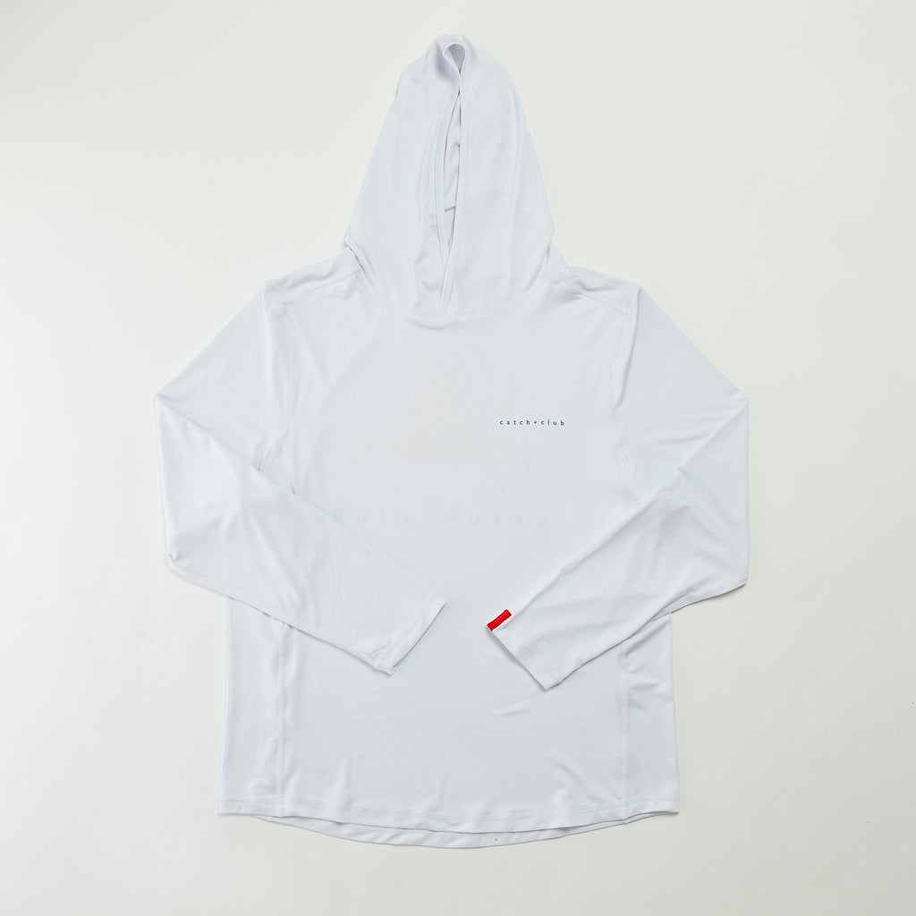 Performance Hoodie White Catch + Club
