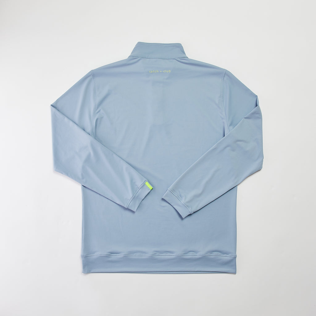 1/4 Zip Pullover Light Grey Catch + Club