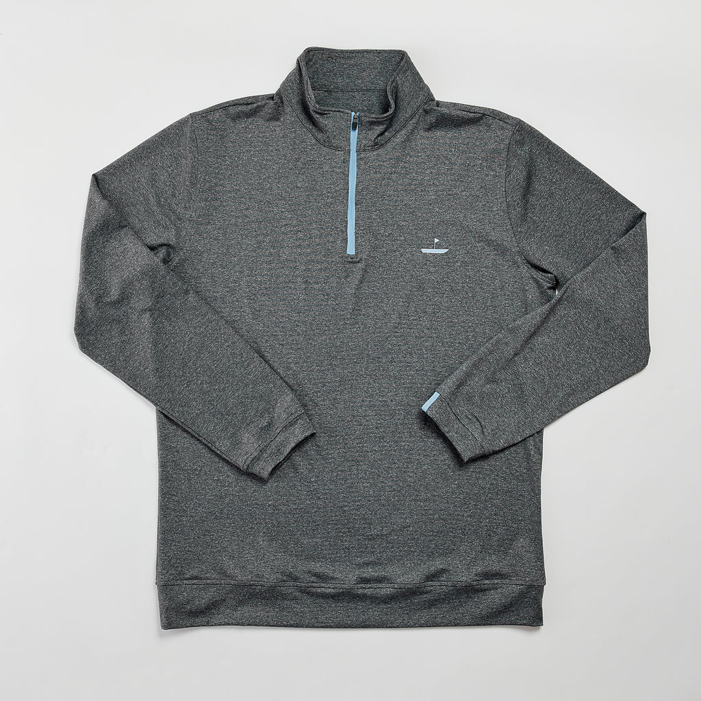1/4 Zip Pullover Charcoal Catch + Club