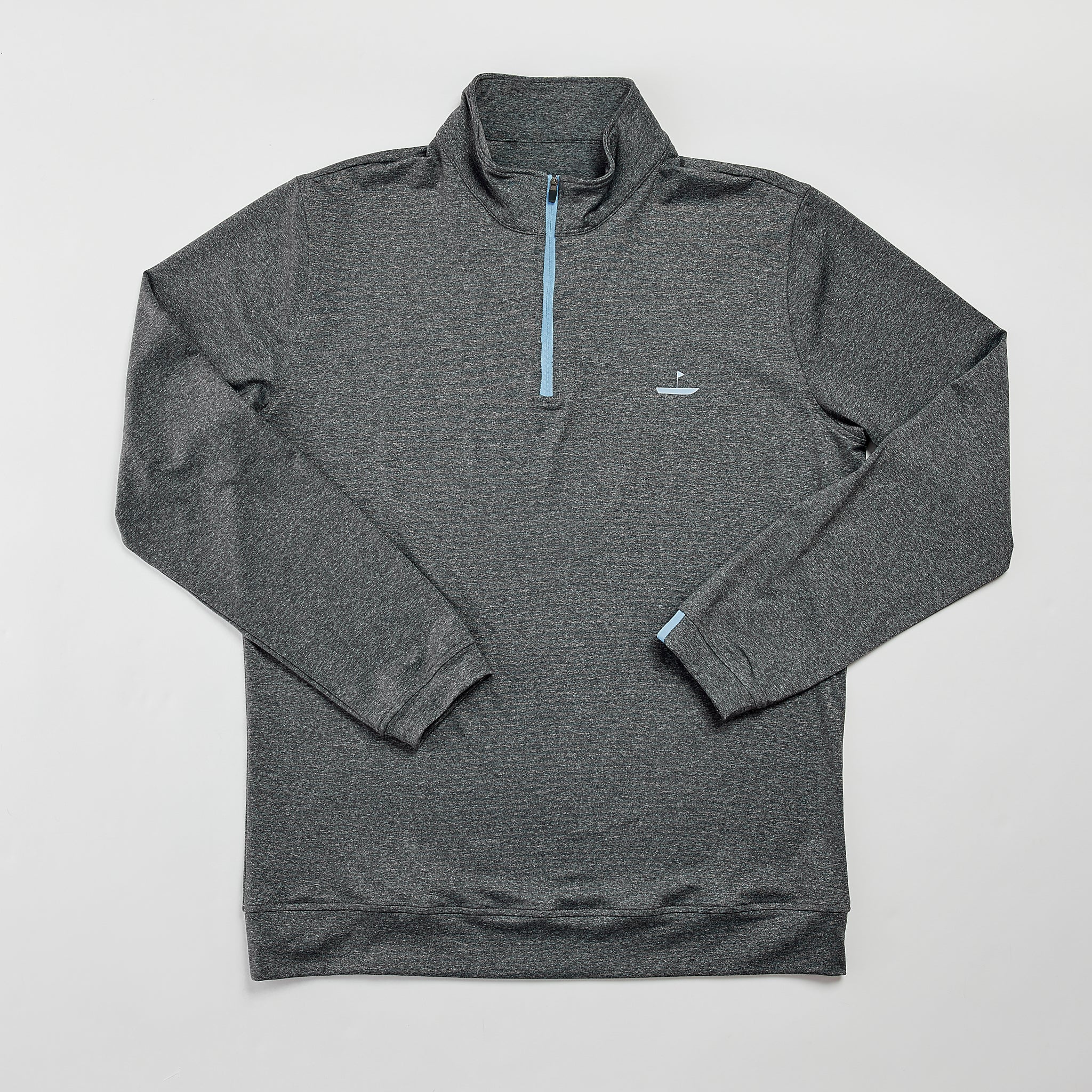 1/4 Zip Pullover Charcoal Catch + Club