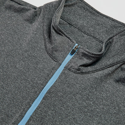 1/4 Zip Pullover Charcoal Catch + Club