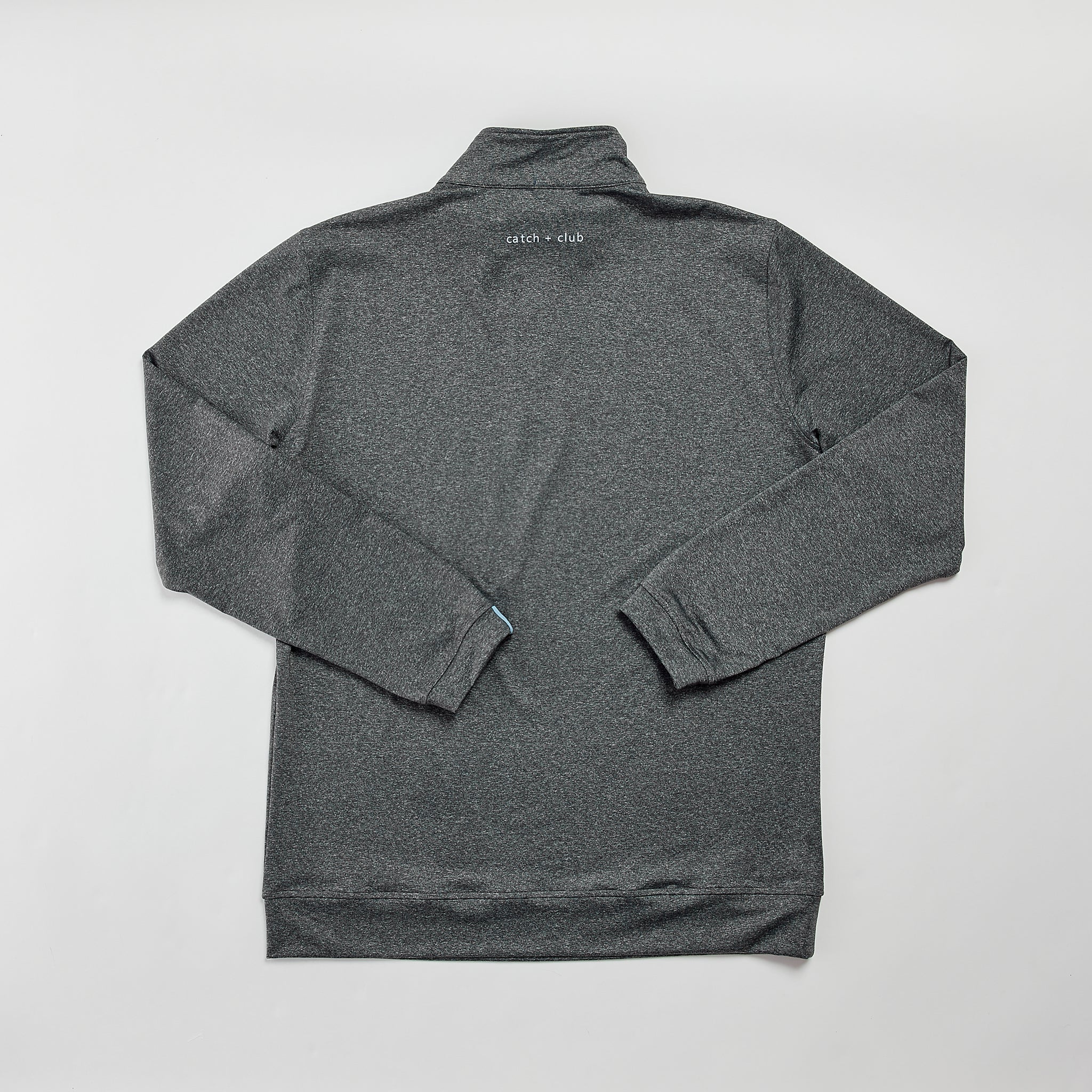 1/4 Zip Pullover Charcoal Catch + Club
