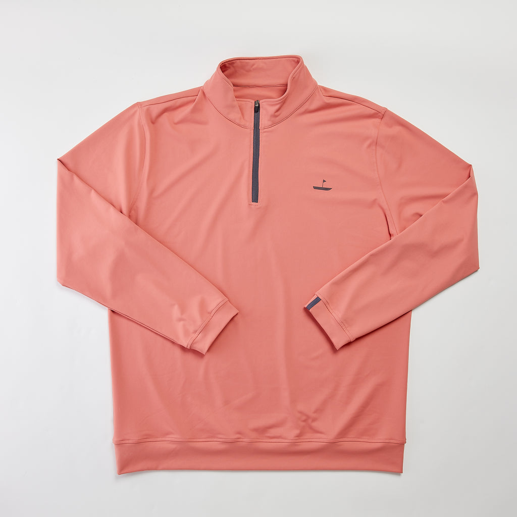 1/4 Zip Pullover Light Rust Catch + Club