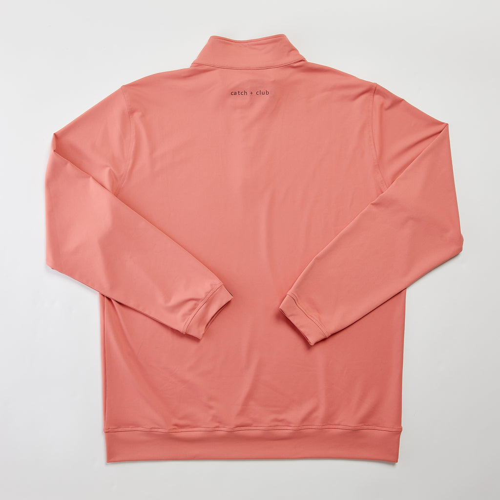 1/4 Zip Pullover Light Rust Catch + Club