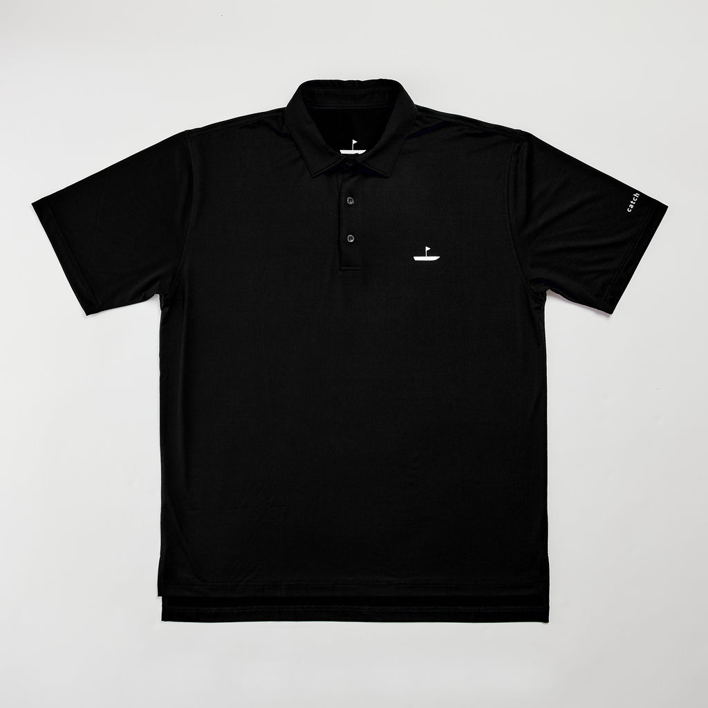 Performance Golf Polo Black Catch + Club