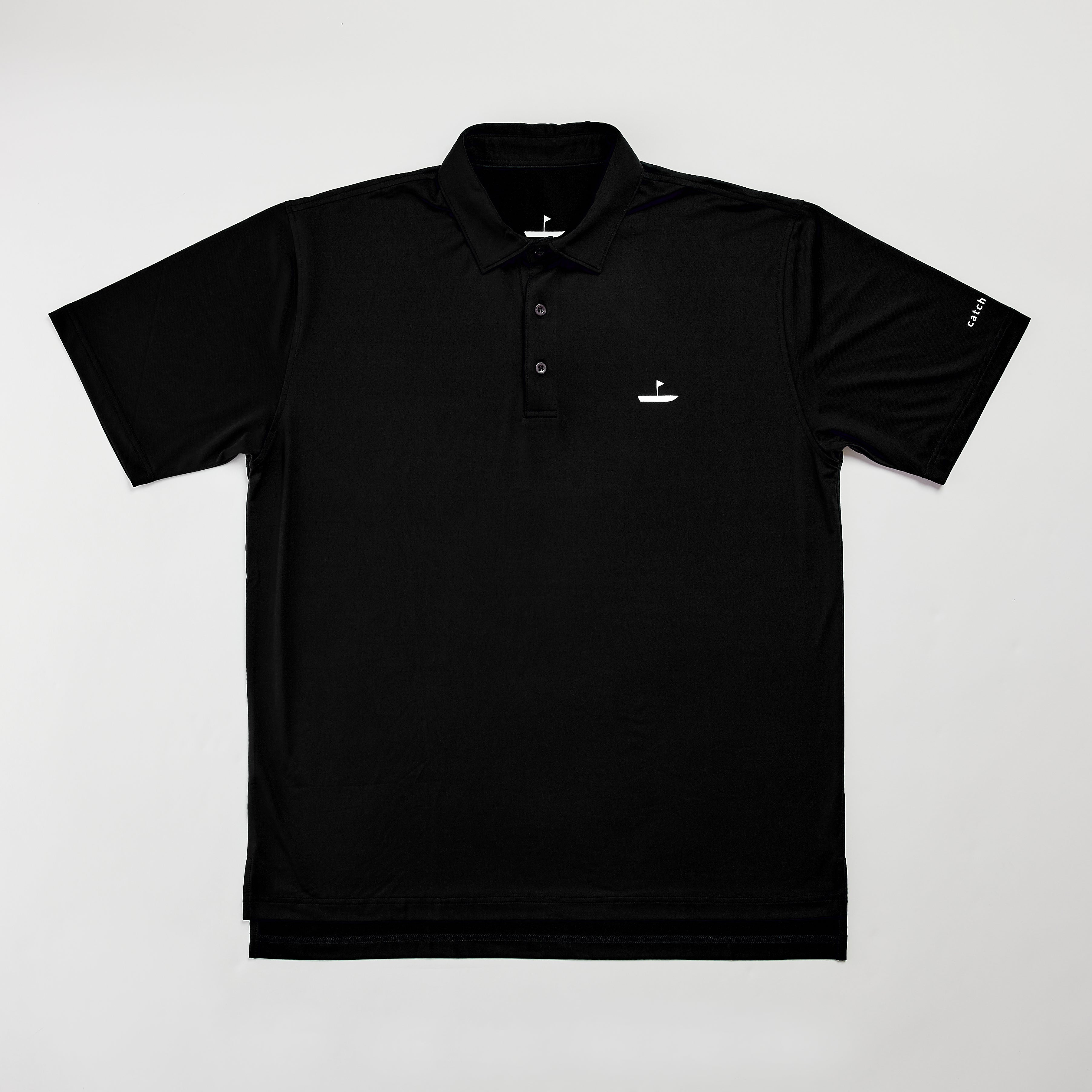 Performance Golf Polo Black Catch + Club