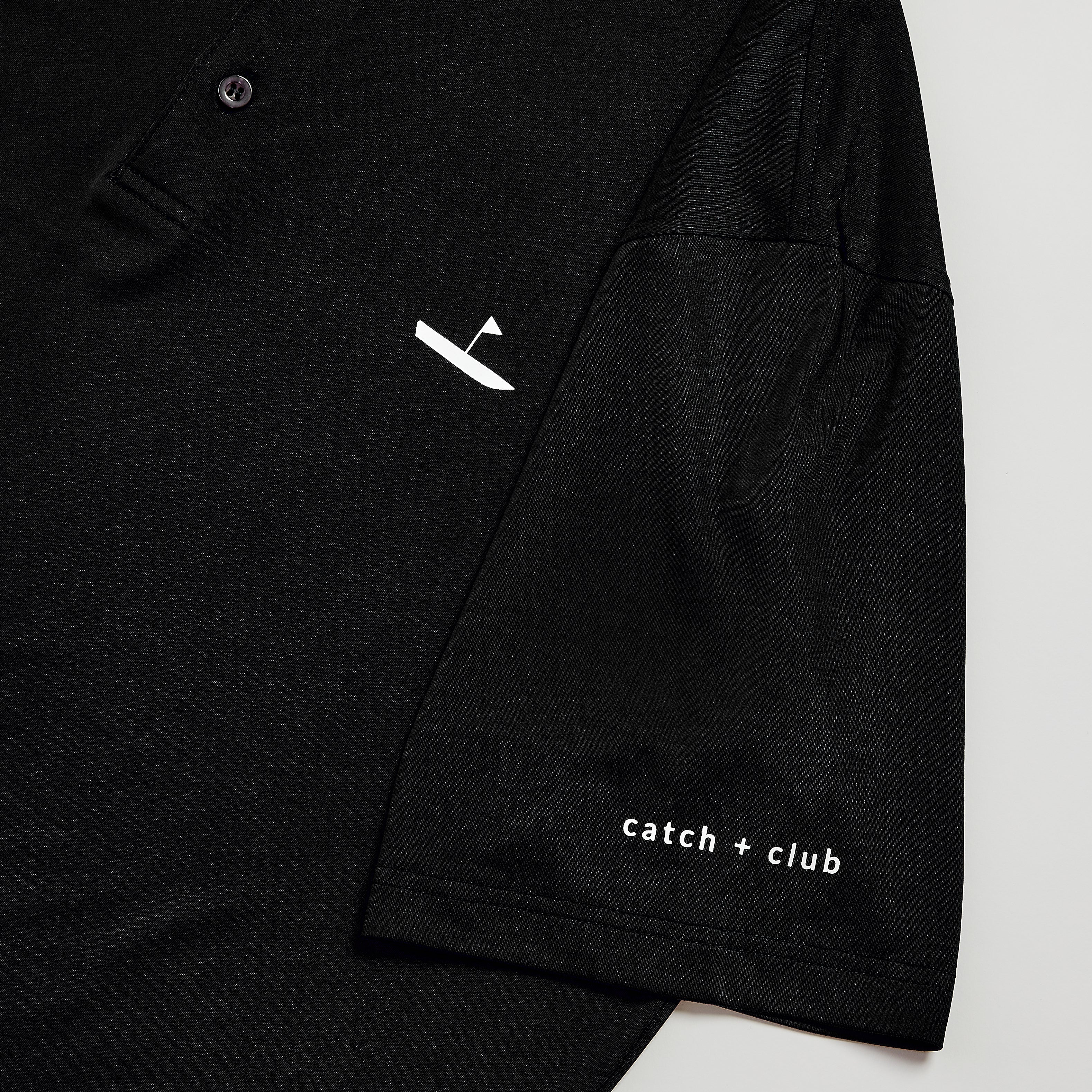 Performance Golf Polo Black Catch + Club