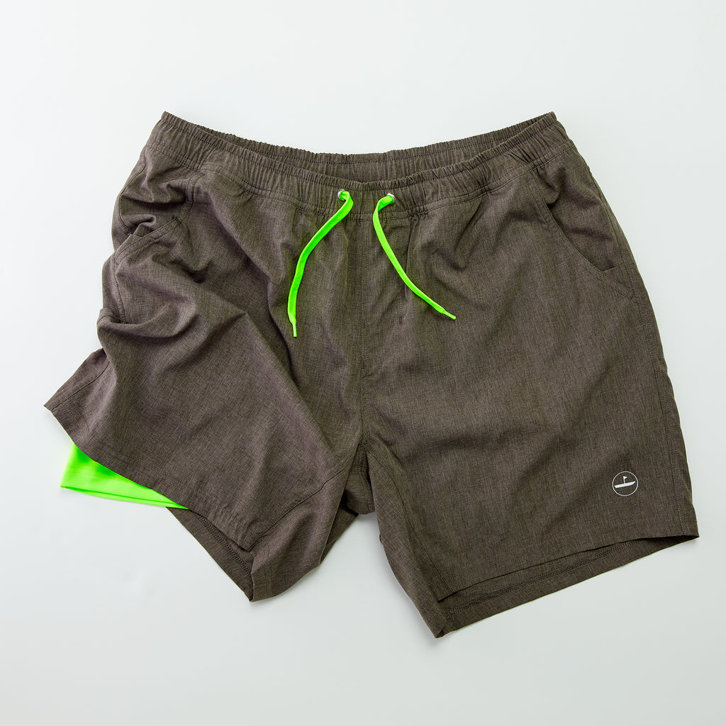 Performance Shorts Green Grey Catch + Club