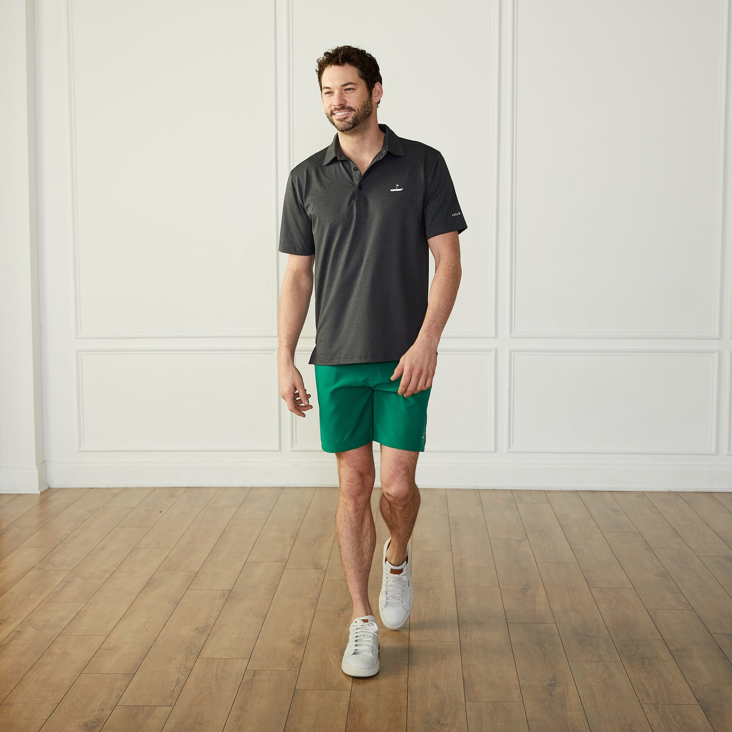 Performance Golf Polo Charcoal Catch + Club